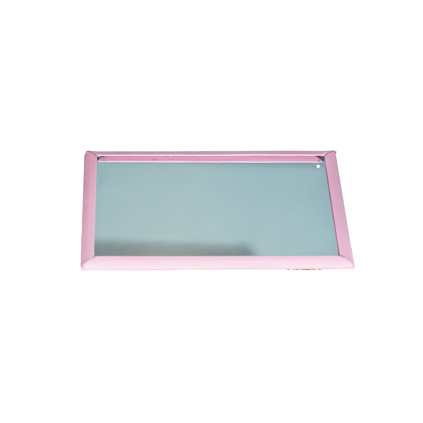 Back of pink compact mirror