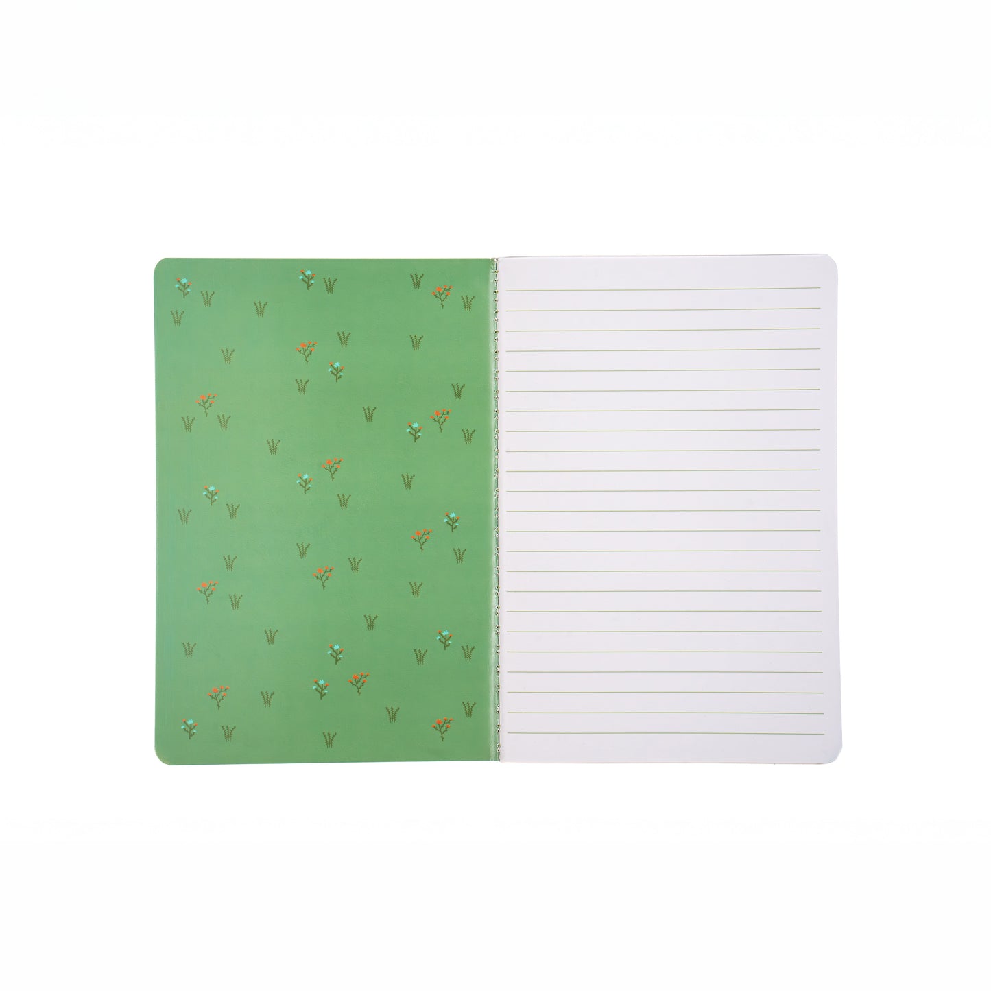 Inside of highland cow green notebook