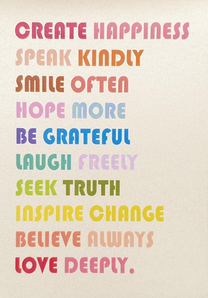 Create happiness greeting card