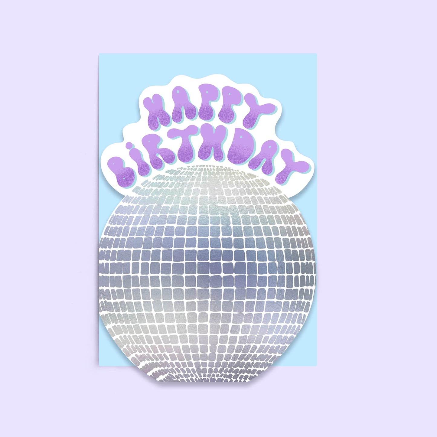 Mirrorball foil greeting card