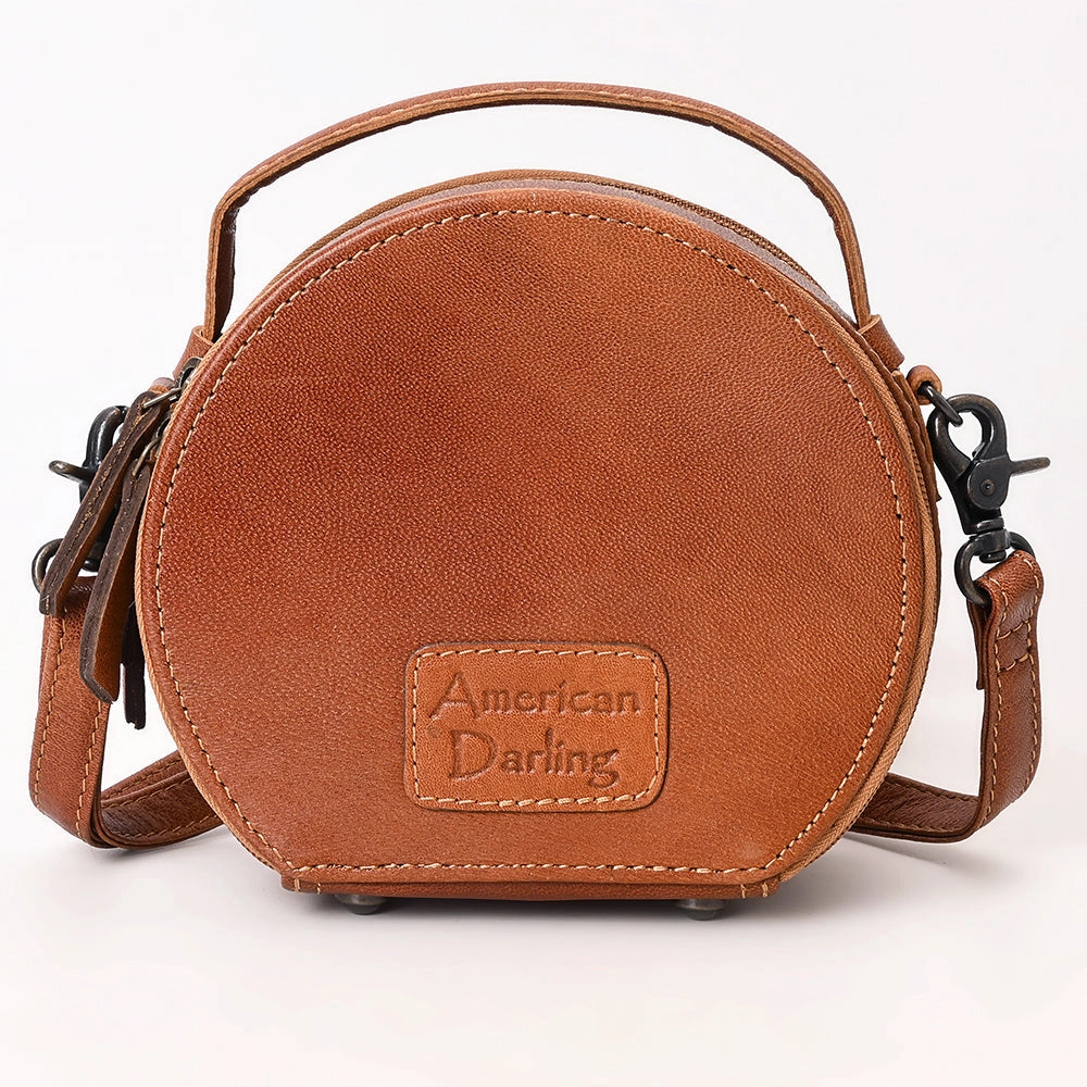 Leather Hand Tooled Canteen Bag