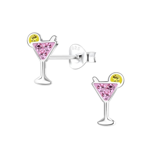 Crystal Sterling Silver Cocktails Earrings