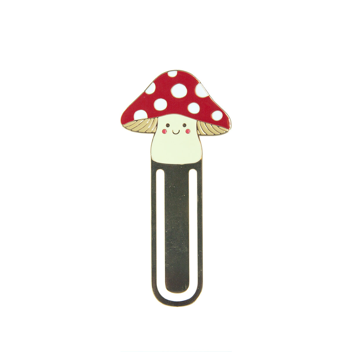 Happy mushroom metal bookmark