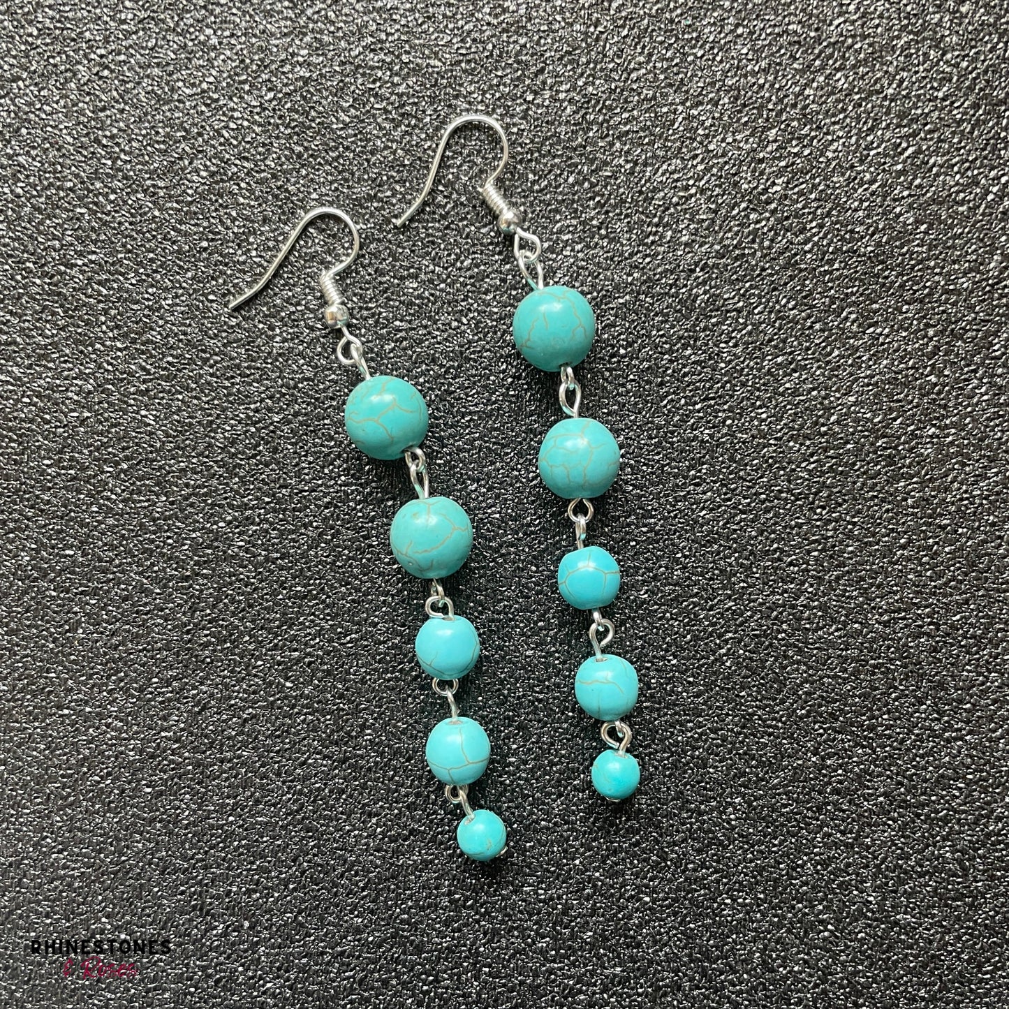 Howlite Turquoise Bead Earrings