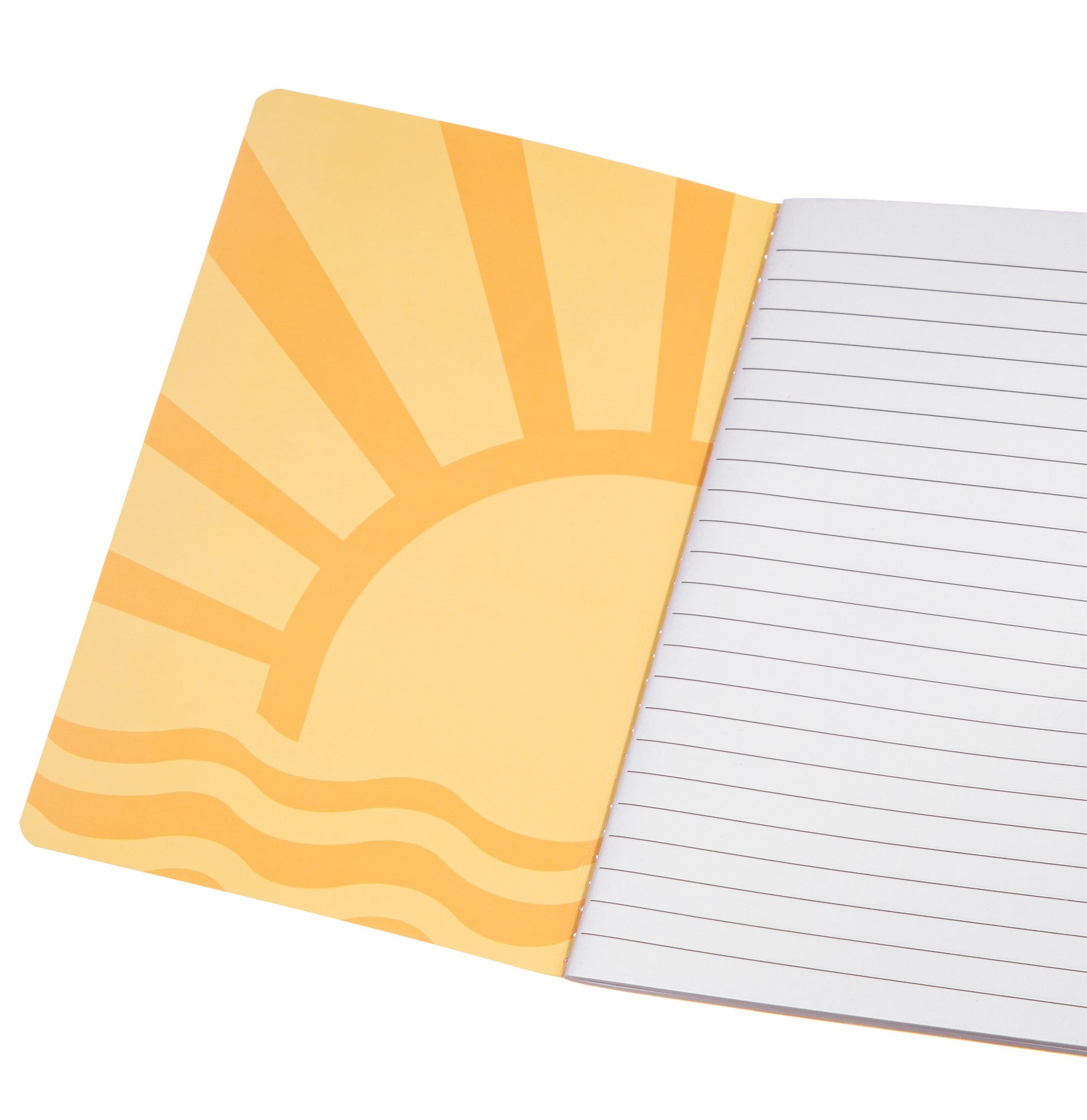 Inside of notebook with lined paper