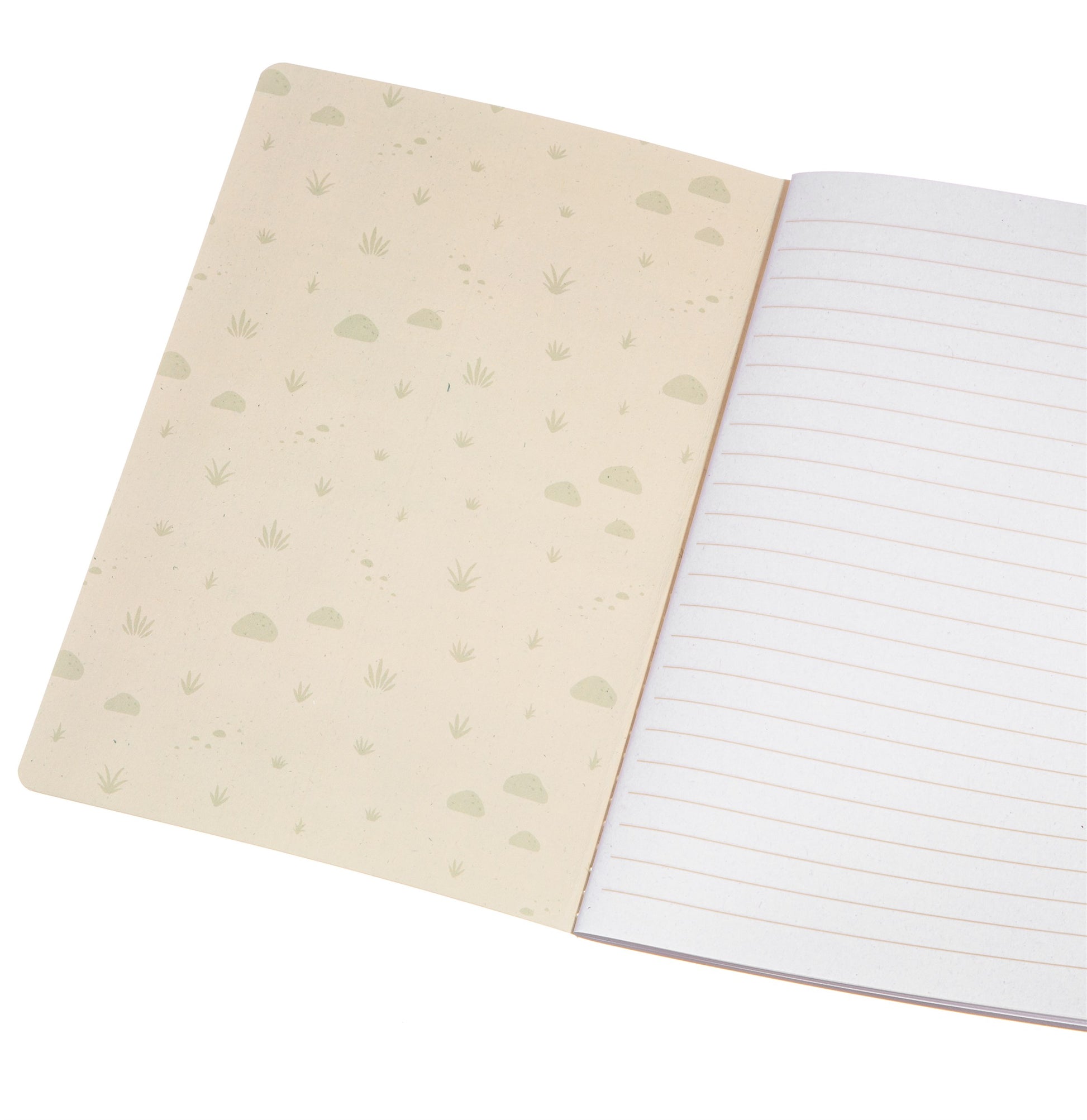 Inside of notebook with lined paper
