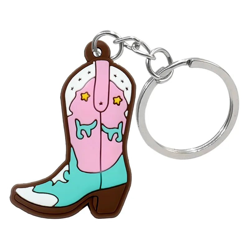 Cowboy Boots Keyring - choice of designs