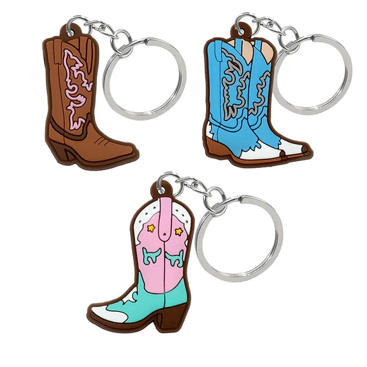 Cowboy Boots Keyring - choice of designs