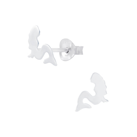 pretty silhouette mermaid stud earrings