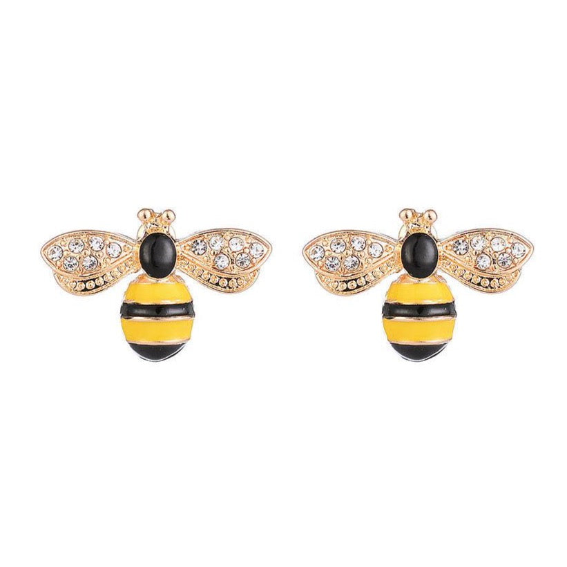 Beautiful busy bee statement earrings