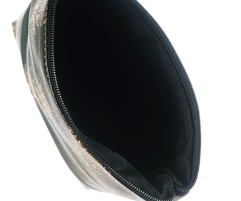 Inside Gorgeous golden pineapple make up back perfect for any occasion in a roomy versatile size. 