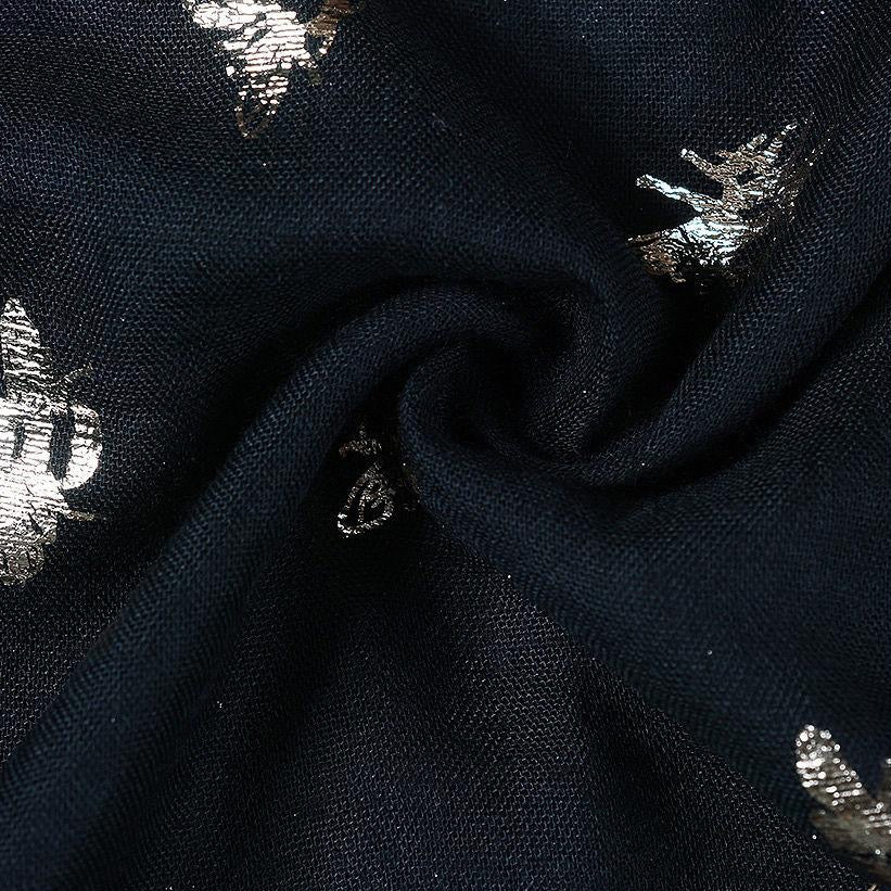 Black with rose gold print scarf