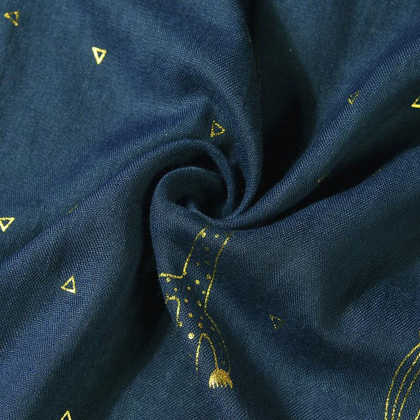 Close up of cactus design printed scarf 