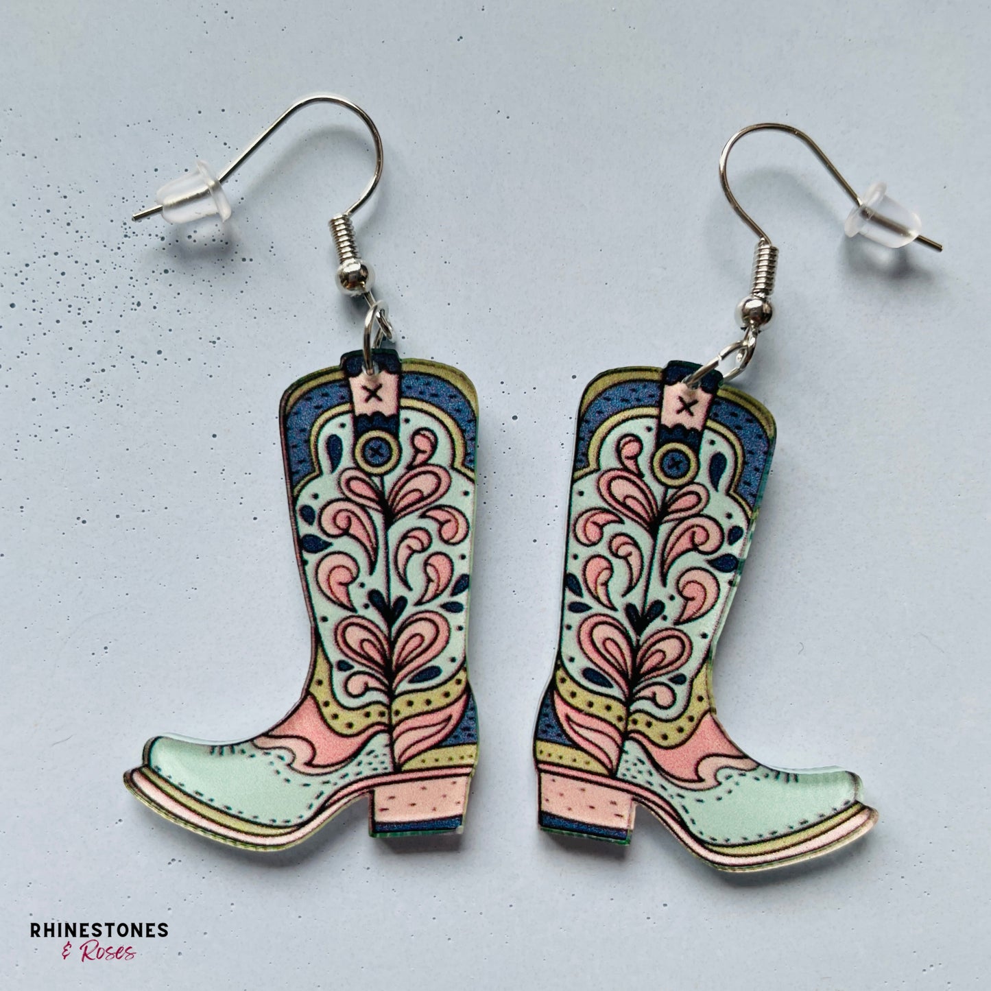 Decorative Cowboy Boots Drop Earrings