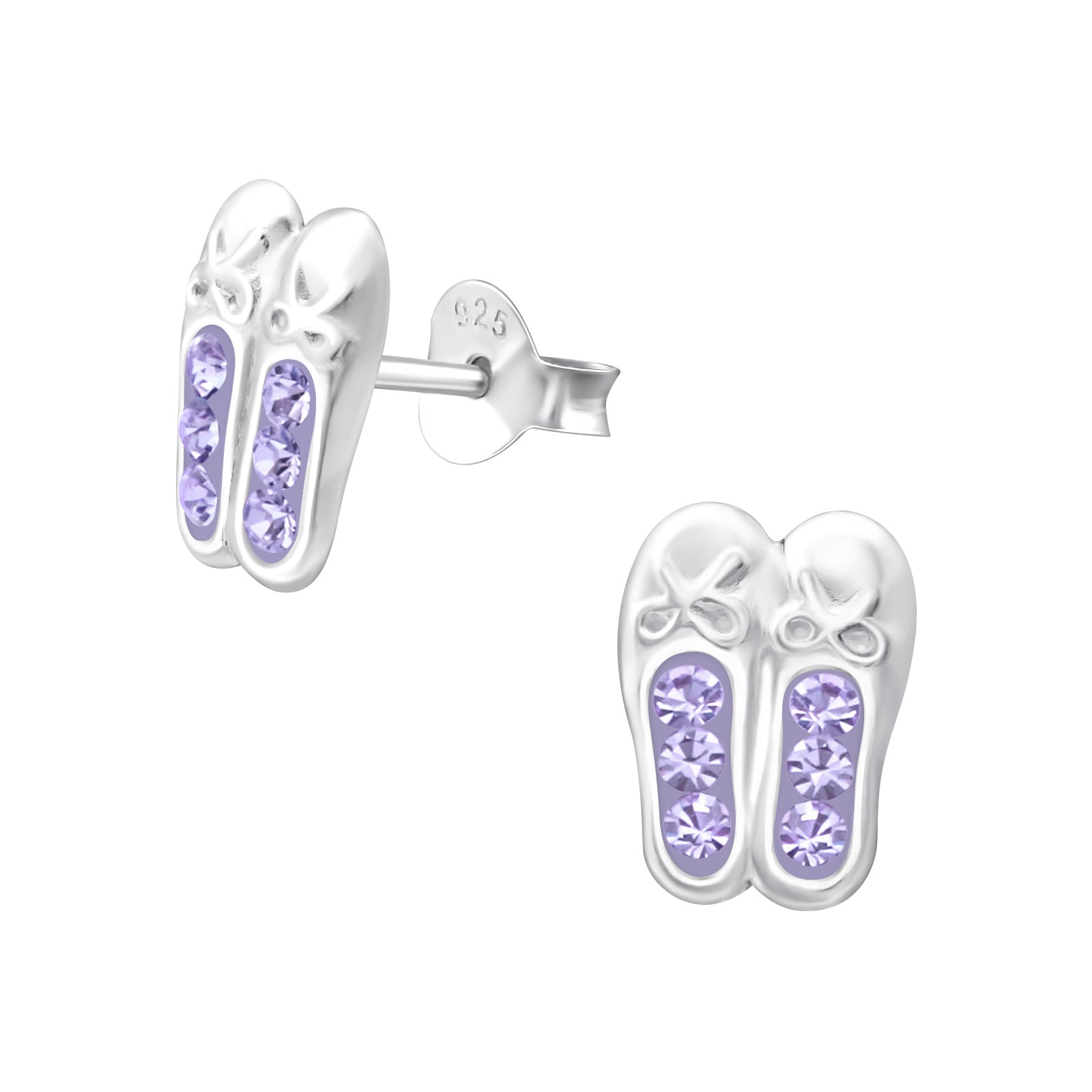 Pretty ballet shoe earrings perfect for any prima ballerina