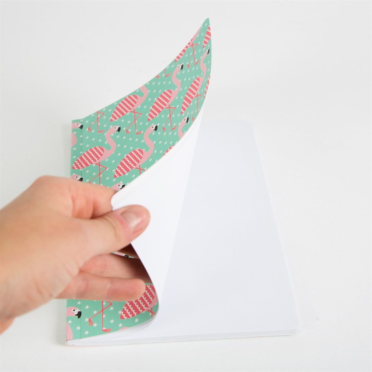 Pretty flamingo pink and blue notebook