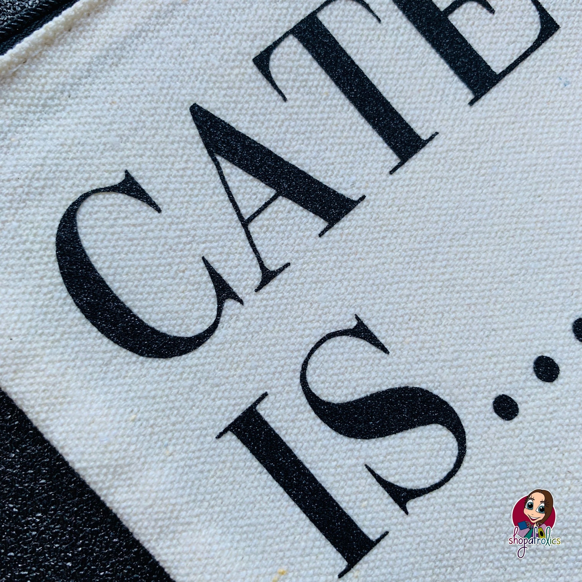 Close up of Category Is Make Up Bag