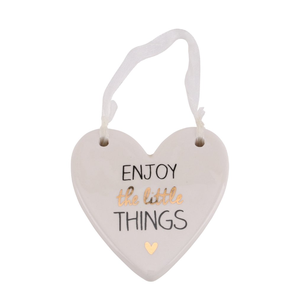 Pretty little ceramic hearts with choice of phrases