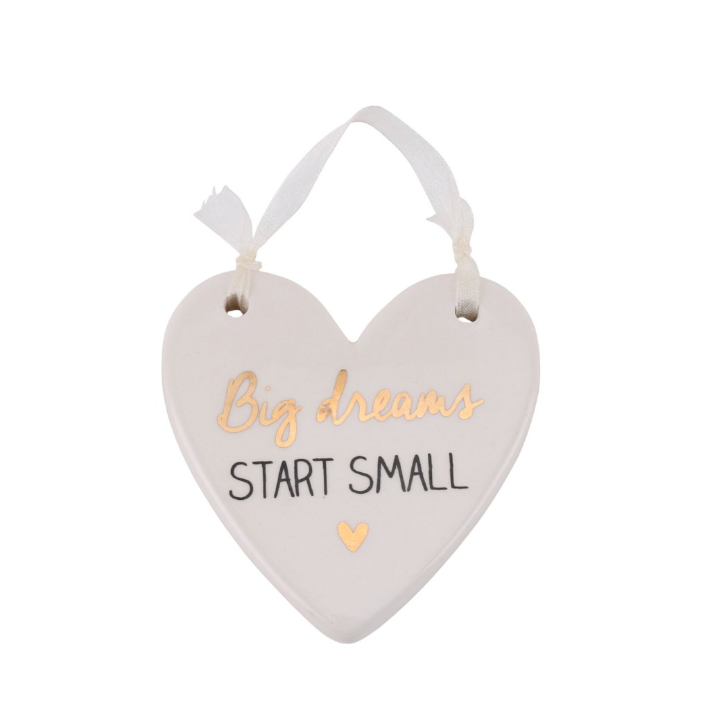 Pretty little ceramic hearts with choice of phrases