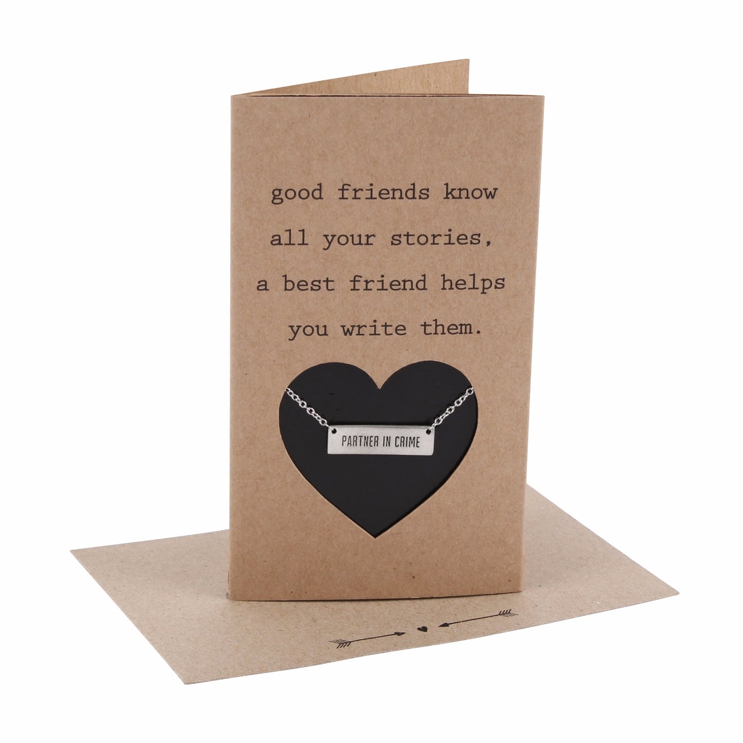 Good Friends Know All Your Stories, A Best Friend Helps Write Them - 'Partner in Crime' necklace