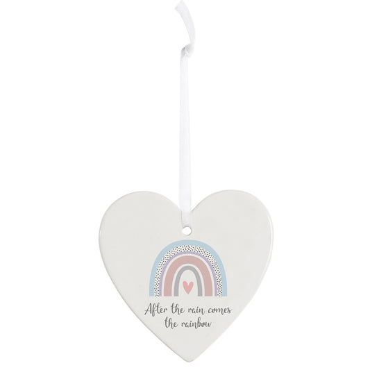 Ceramic with pastel rainbow design