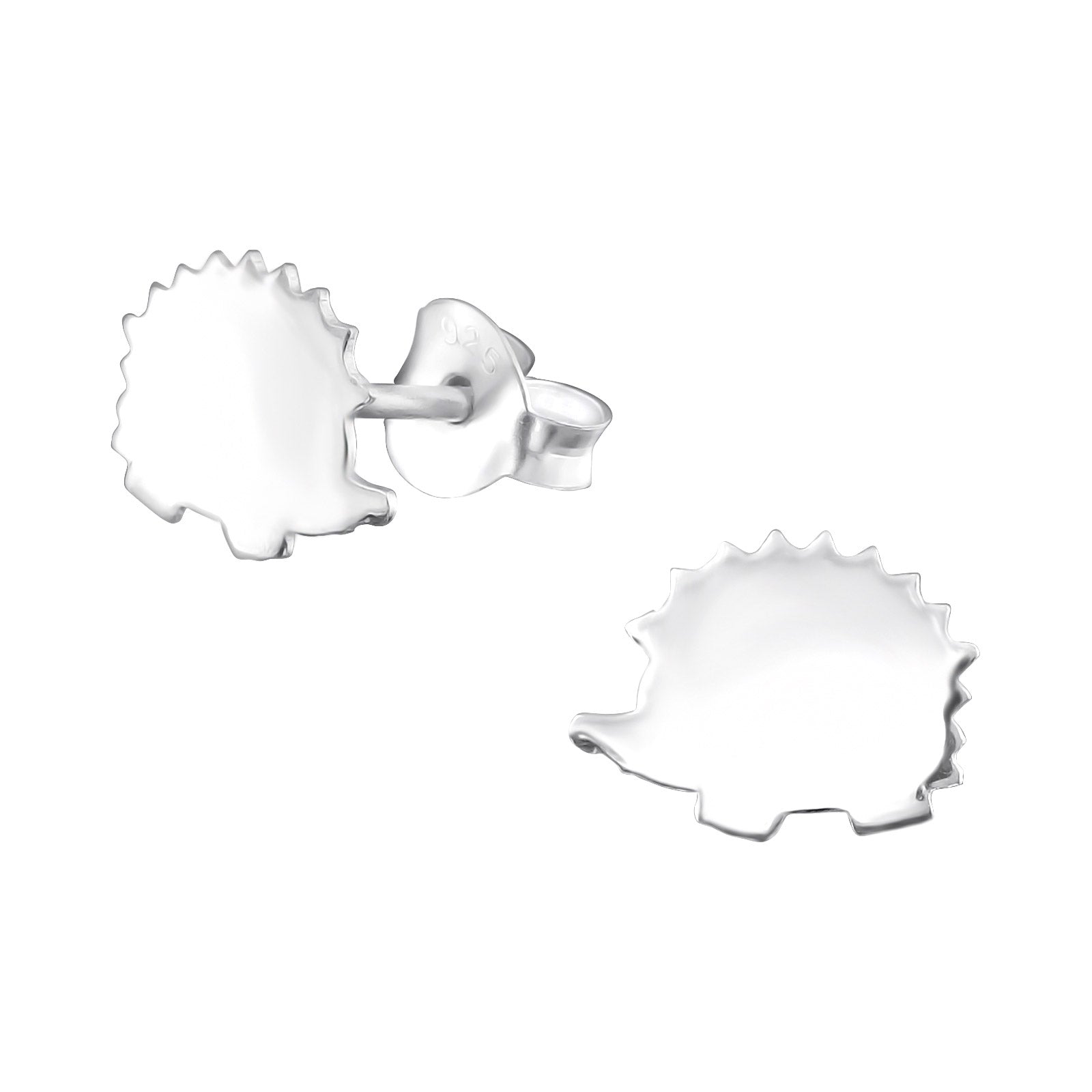 Sweet hedgehogs silhouette stud earrings.
