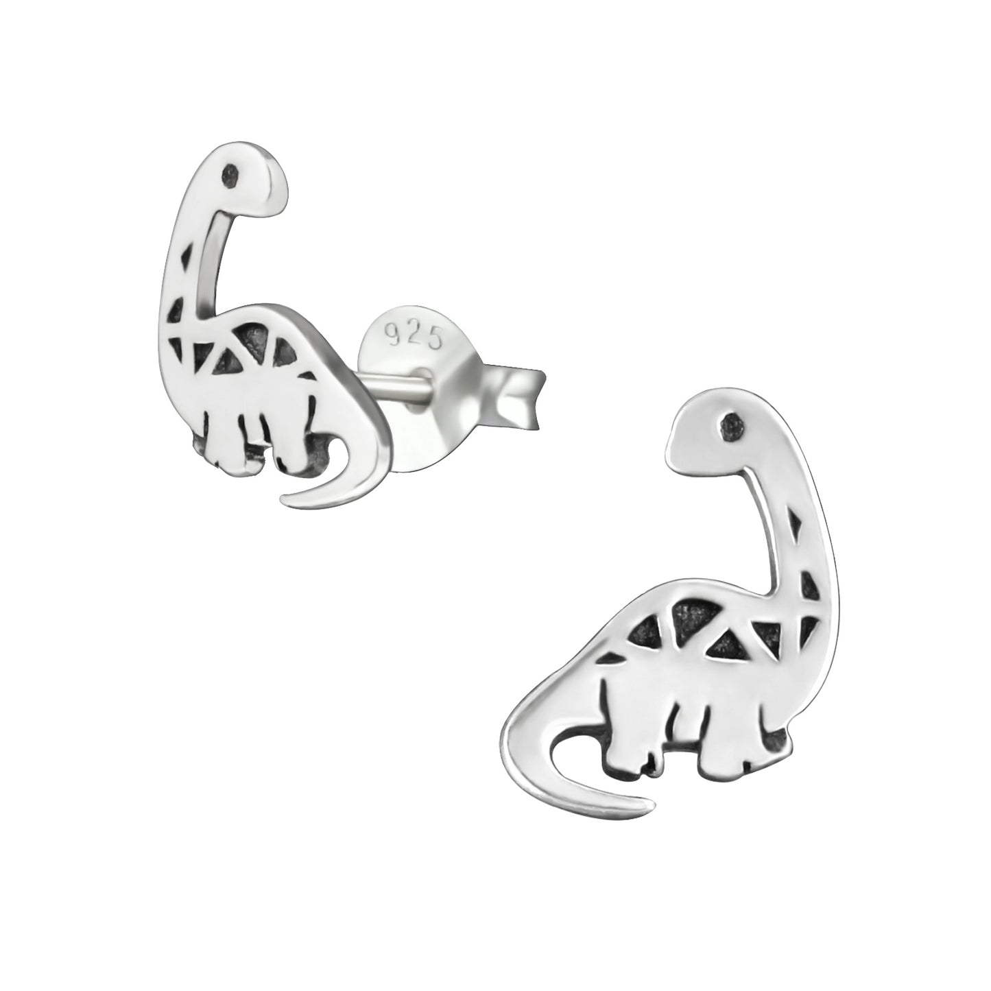 diplodocus brontosaurus Sterling Silver Stud Earrings