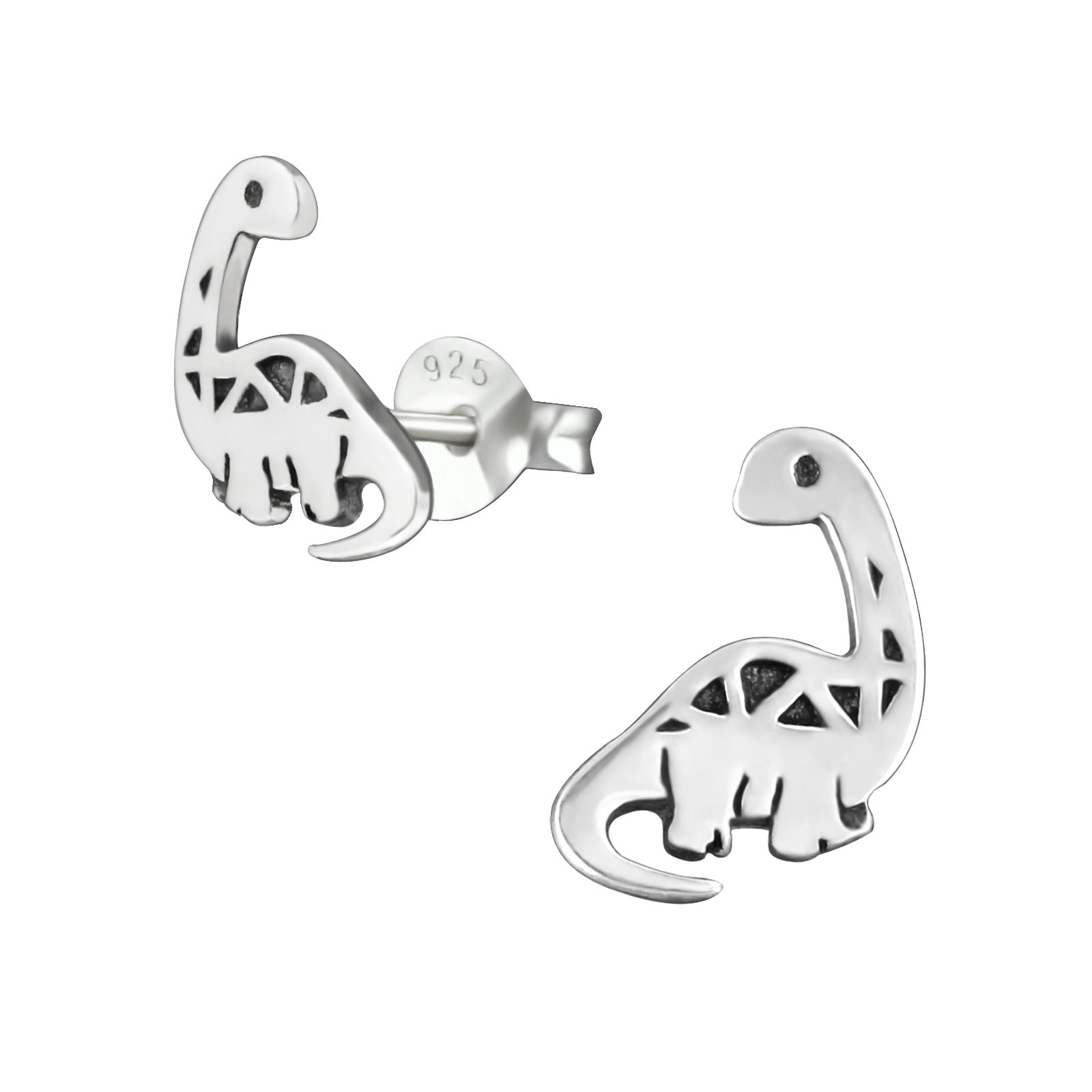 diplodocus brontosaurus Sterling Silver Stud Earrings