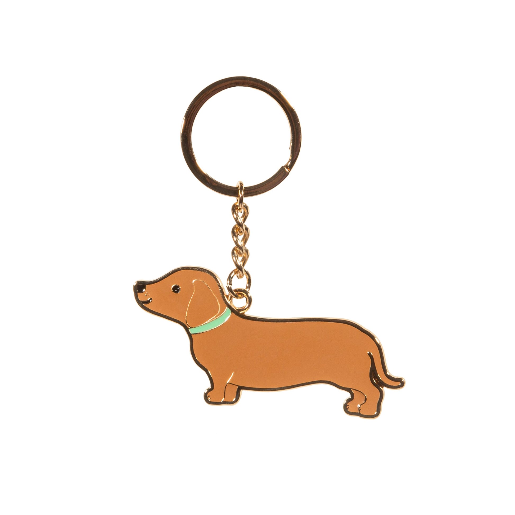 Cute dachshund keyring