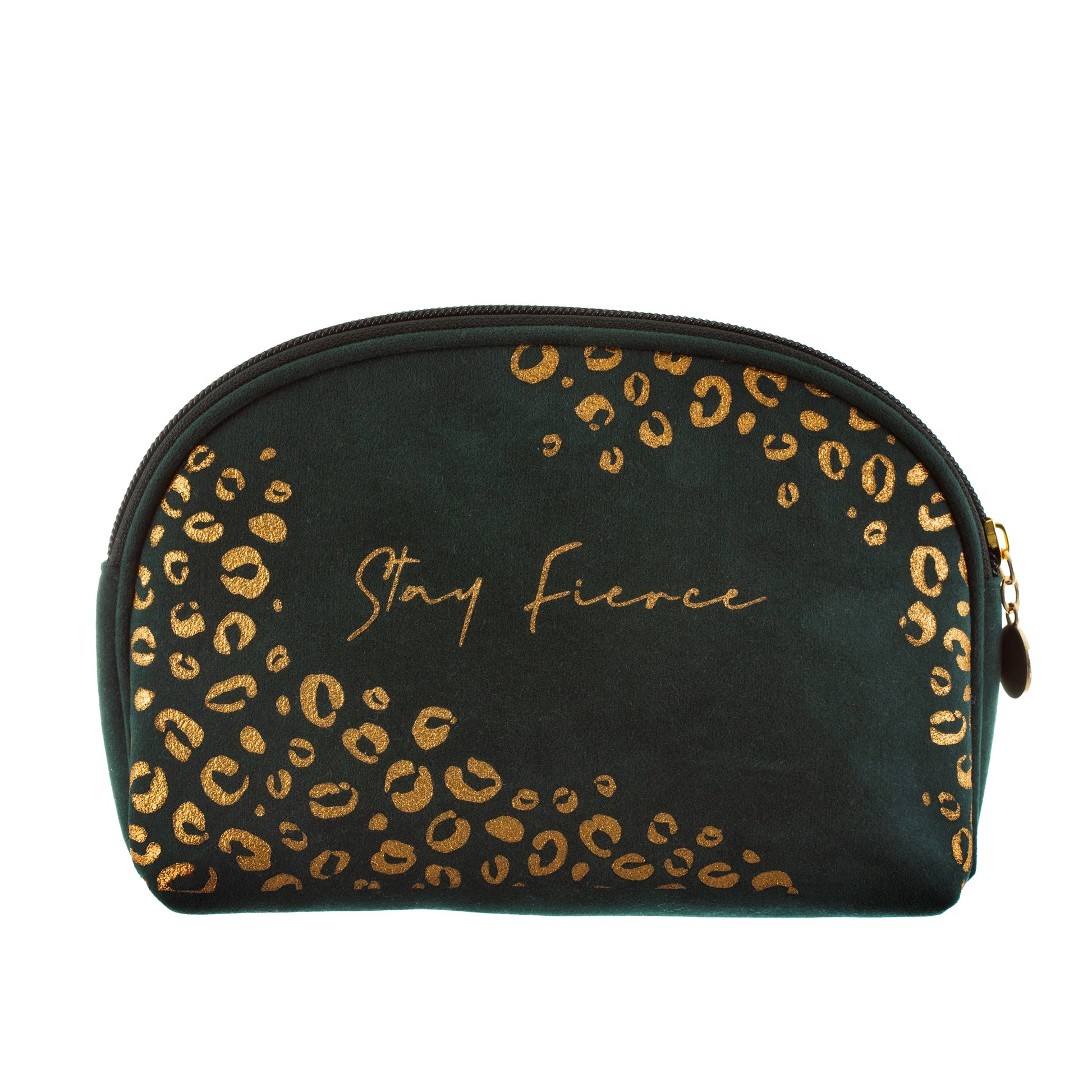 Leopard stay fierce make up bag