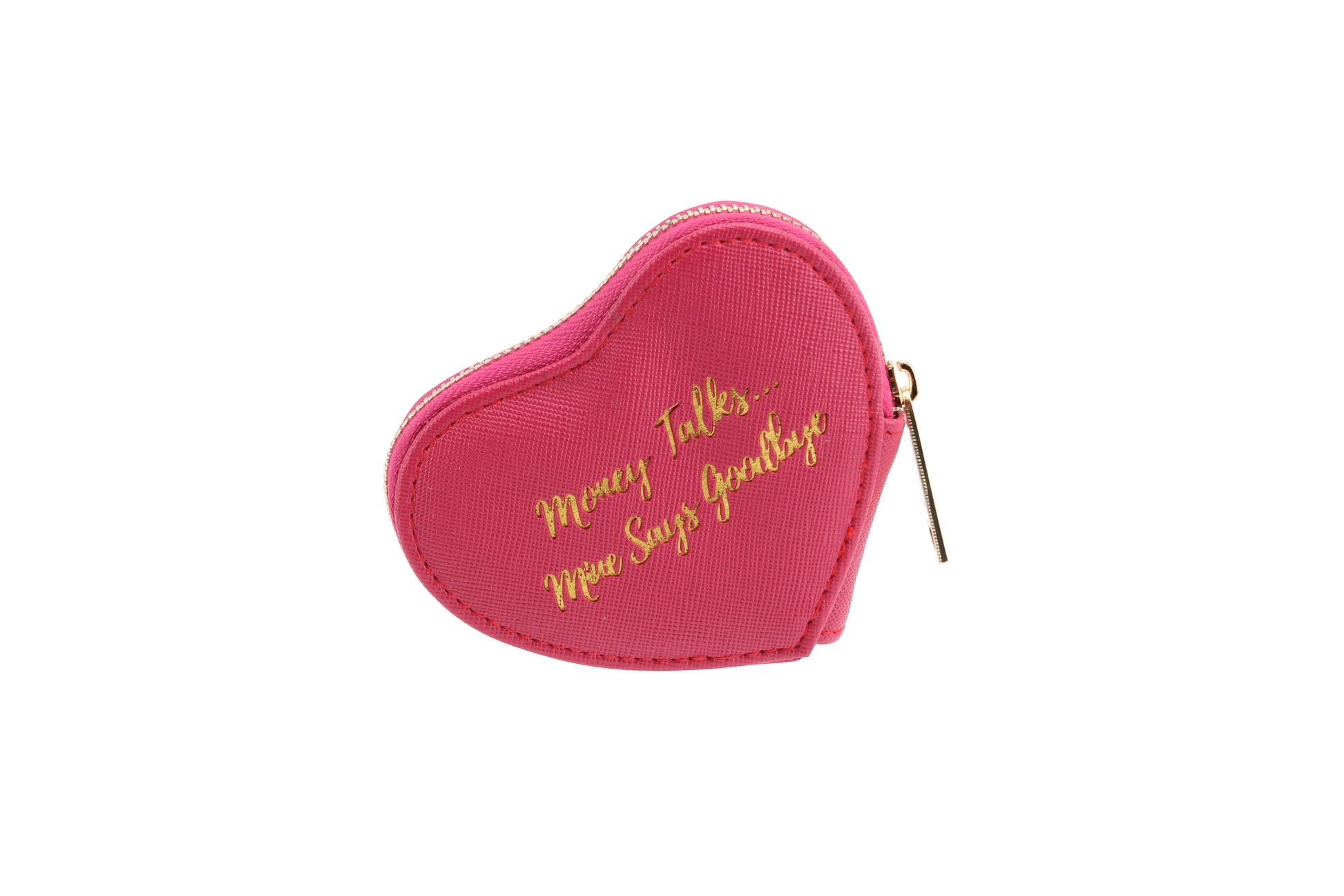 Pink Money Talks Heart Purse