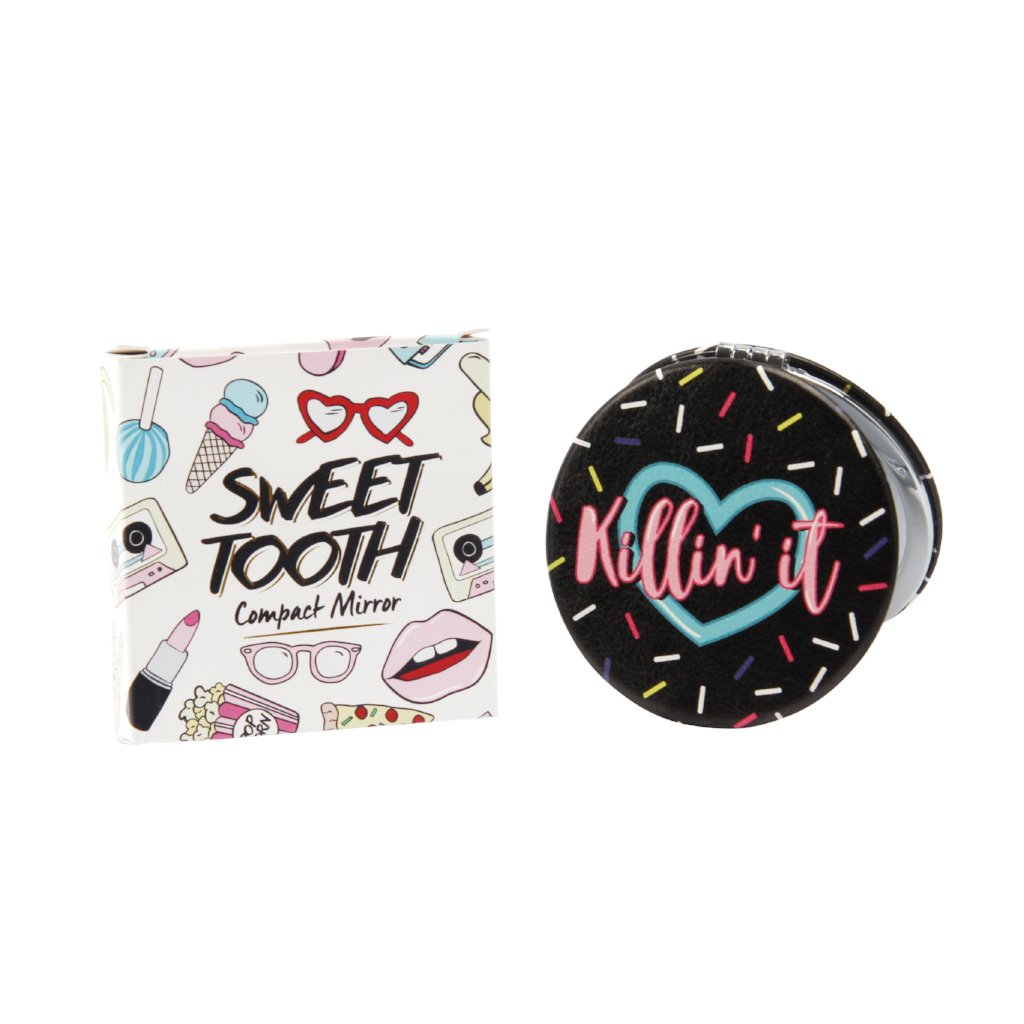 Black slogan compact mirror featuring slogan  Killin' It