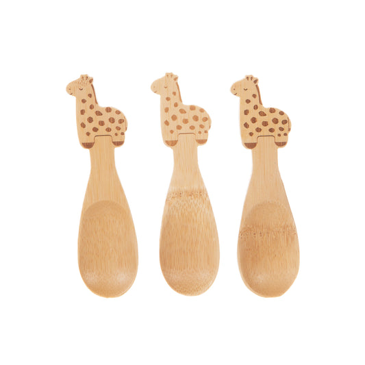 Gorgeous giraffe eco-friendly bamboo baby spoons