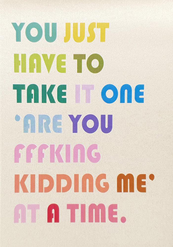 Kidding Me Glitter Card