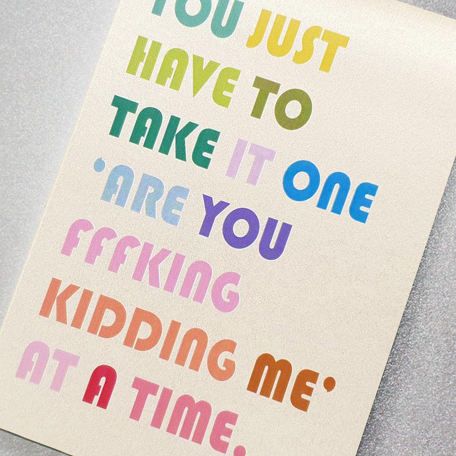 Kidding Me Glitter Card