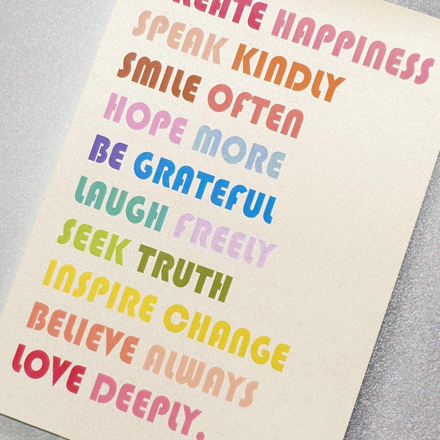 Affirmation glitter greeting card