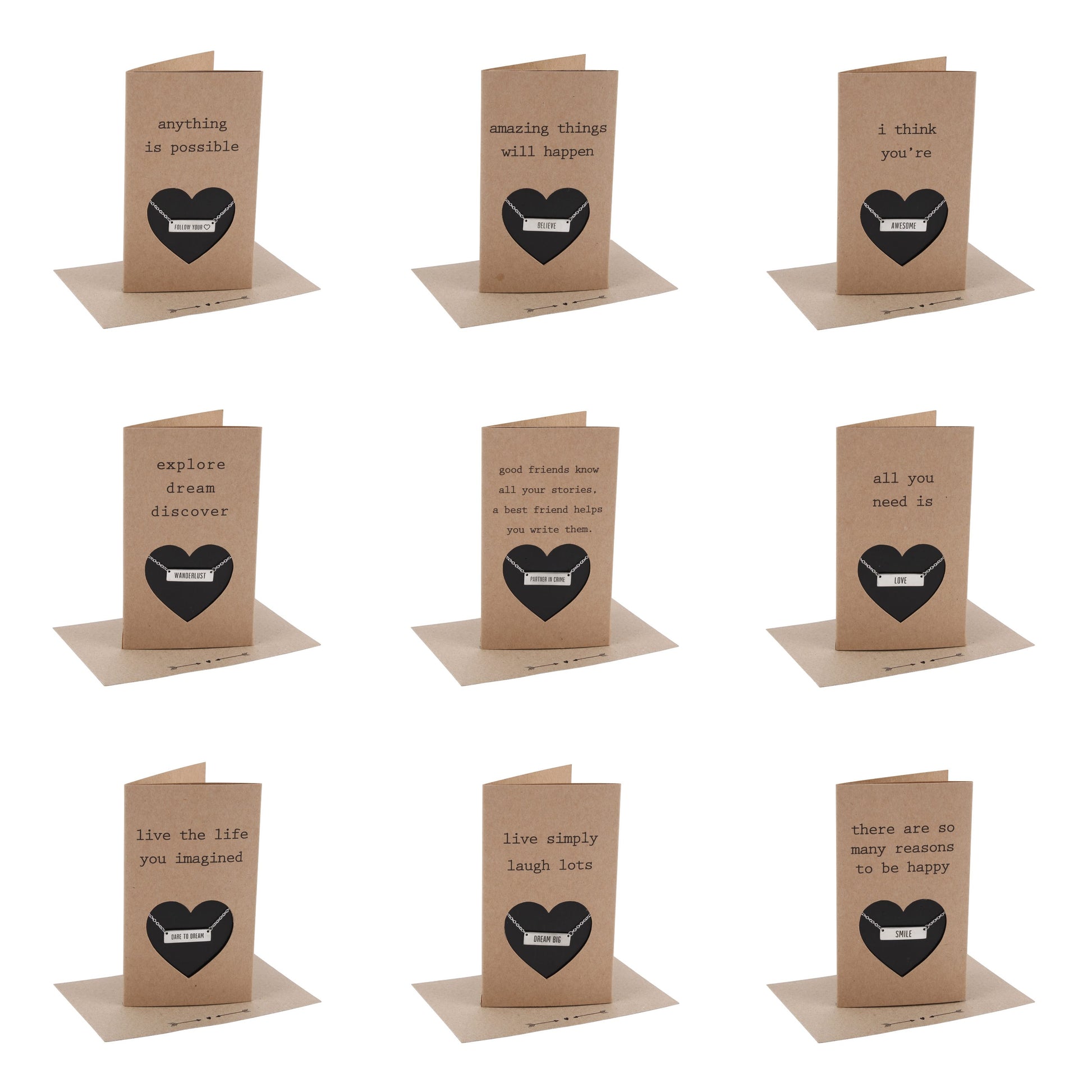 Give the gift of a sentimental card complete with pendant keepsake. Choice of designs.