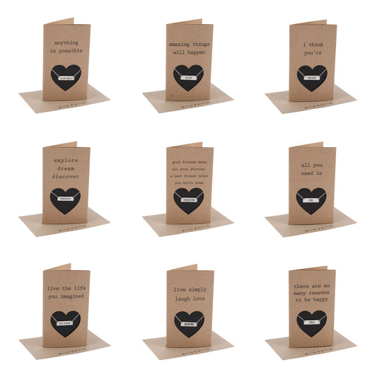 Give the gift of a sentimental card complete with pendant keepsake. Choice of designs.