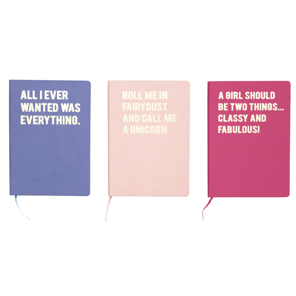 Fun slogan A5 notebook in choice of colours and phrases