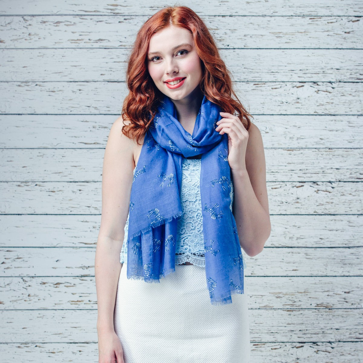 Pink or Blue Zebra Scarf